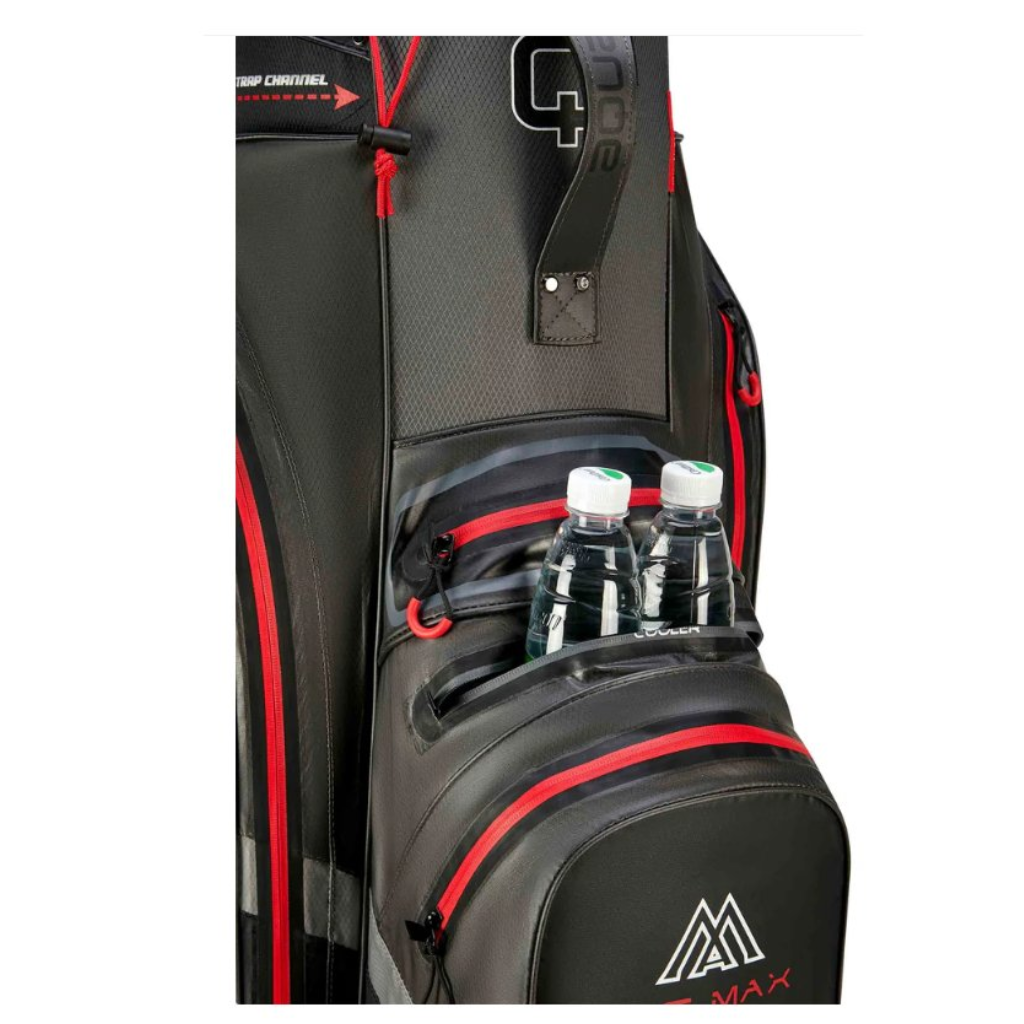 Big Max AQUA Silencio 4 nepromokavý golfový cartbag charcoal-black-red