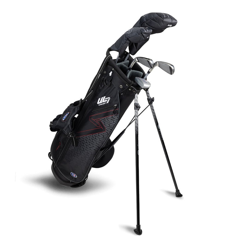 U.S. Kids Golf UL7-60 (152 cm) W10 5-Club dětský golfový set, černo/vínový