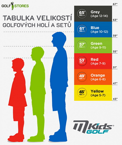 MKids Golf Pro golfový set pro děti s výškou 145cm