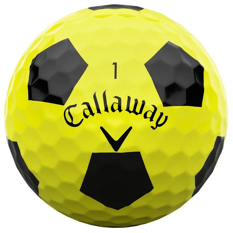 Callaway E.R.C golfové míčky žluto/černé fotbalové