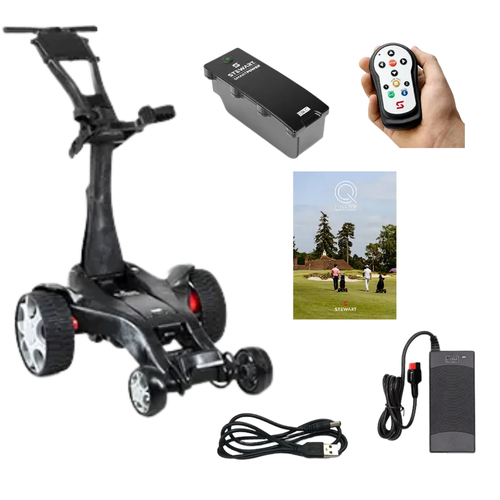 Stewart Q Follow 2025 elektrický golfový vozík červený