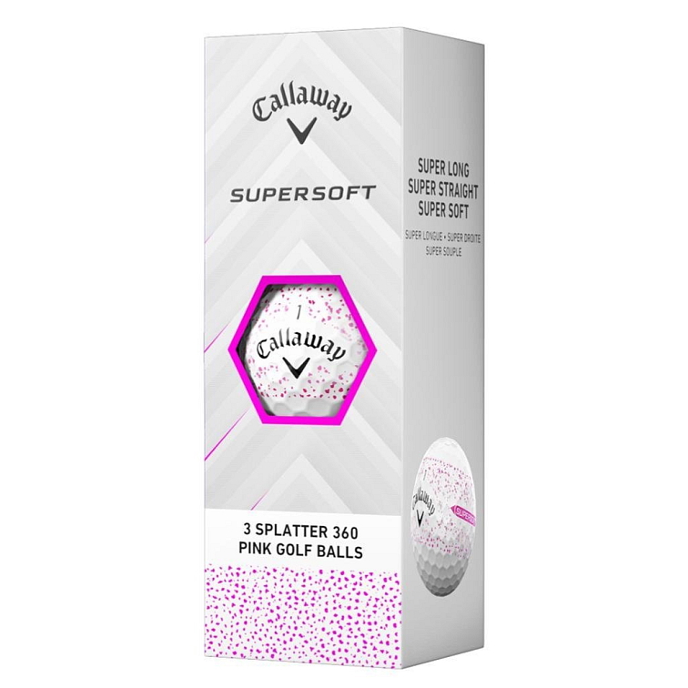 Callaway Supersoft golfové míčky Pink Splatter 12ks