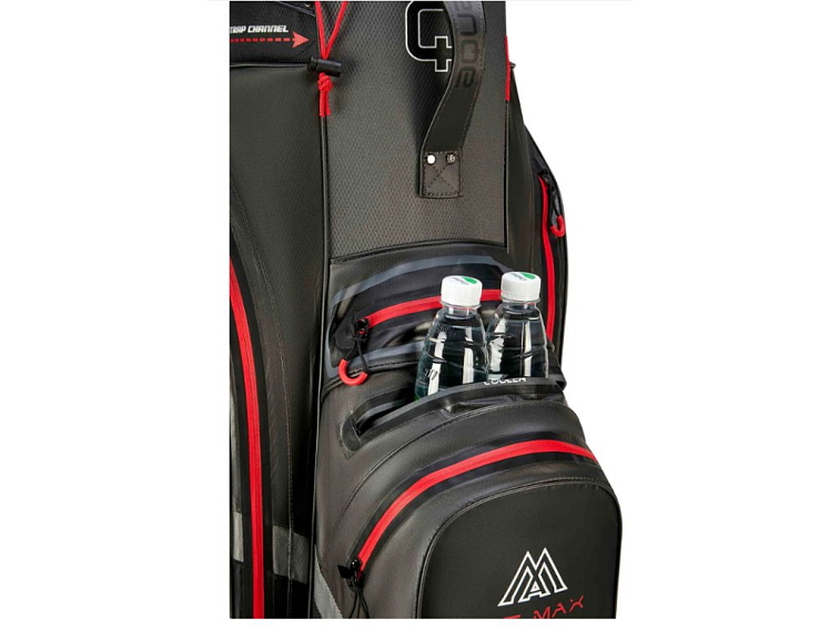 Big Max AQUA Silencio 4 nepromokavý golfový cartbag charcoal-black-red