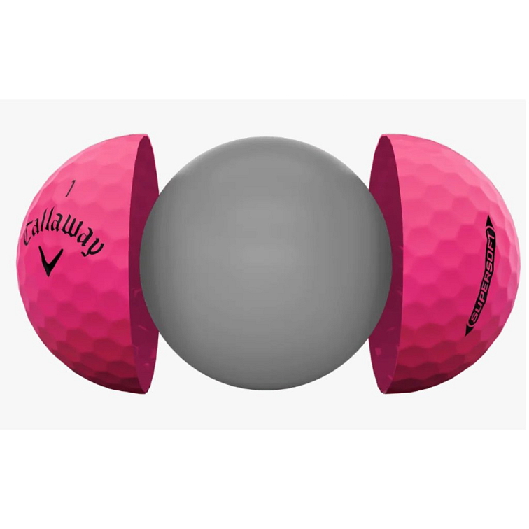 Callaway Supersoft Matte Pink golfové míčky 12ks