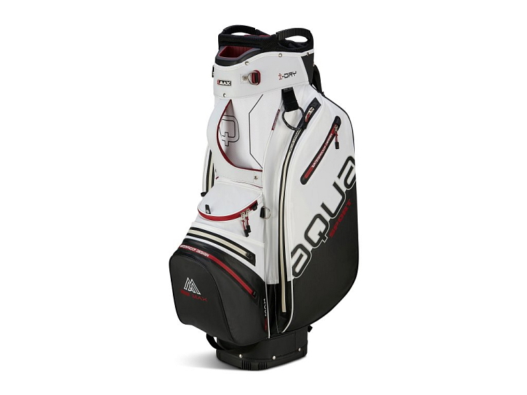 Big Max Aqua Sport 4 nepromokavý golfový cartbag off white-black-merlot