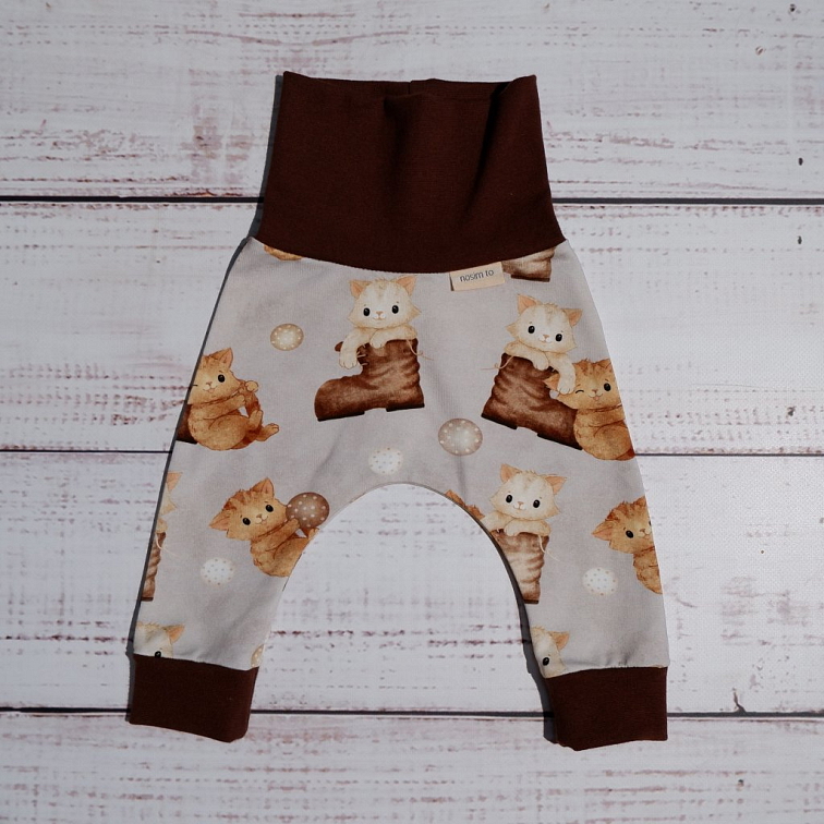 Baggy dětské Koťátka, Čokoláda
