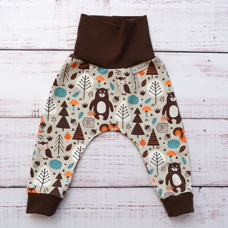 Baggy dětské Medvěd, Tmavá čokoláda