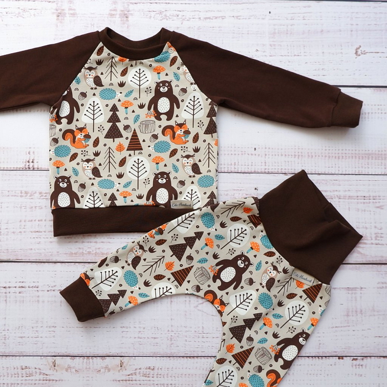 Baggy dětské Medvěd, Tmavá čokoláda