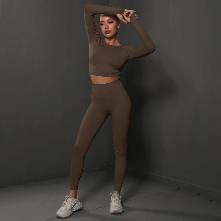 Push-up fitness set tmavo hnedý
