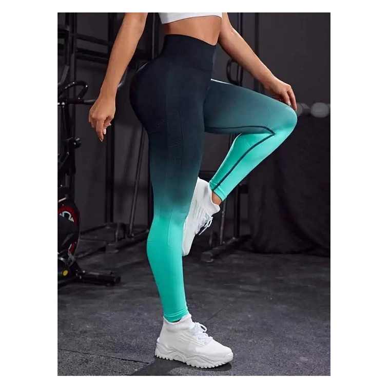 Push-up legíny black/green