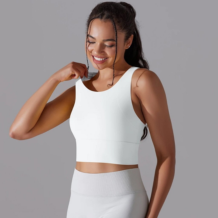 Push-up top biely