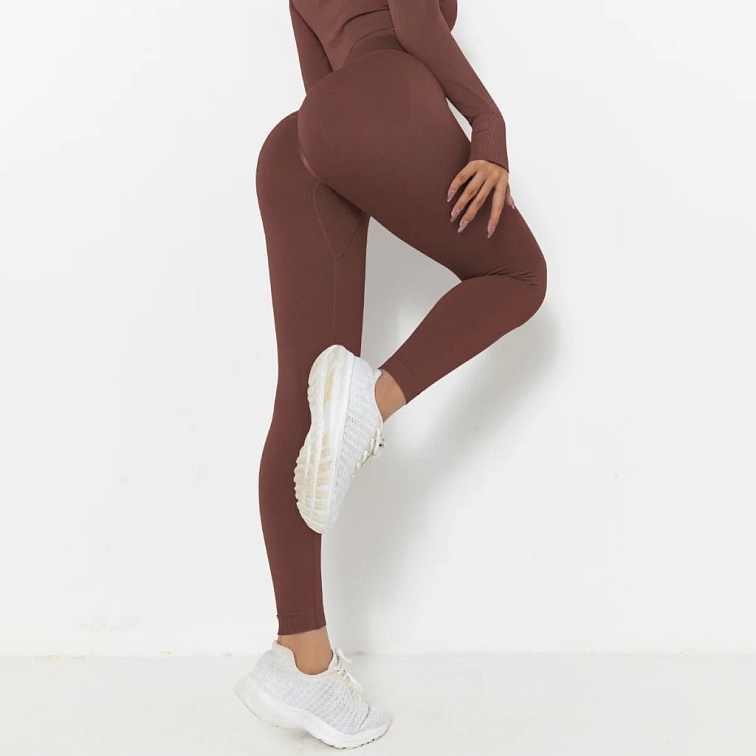 Push-up legíny brown light