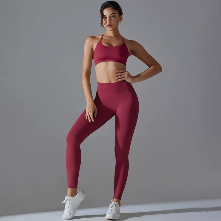 Fitness set Dark red