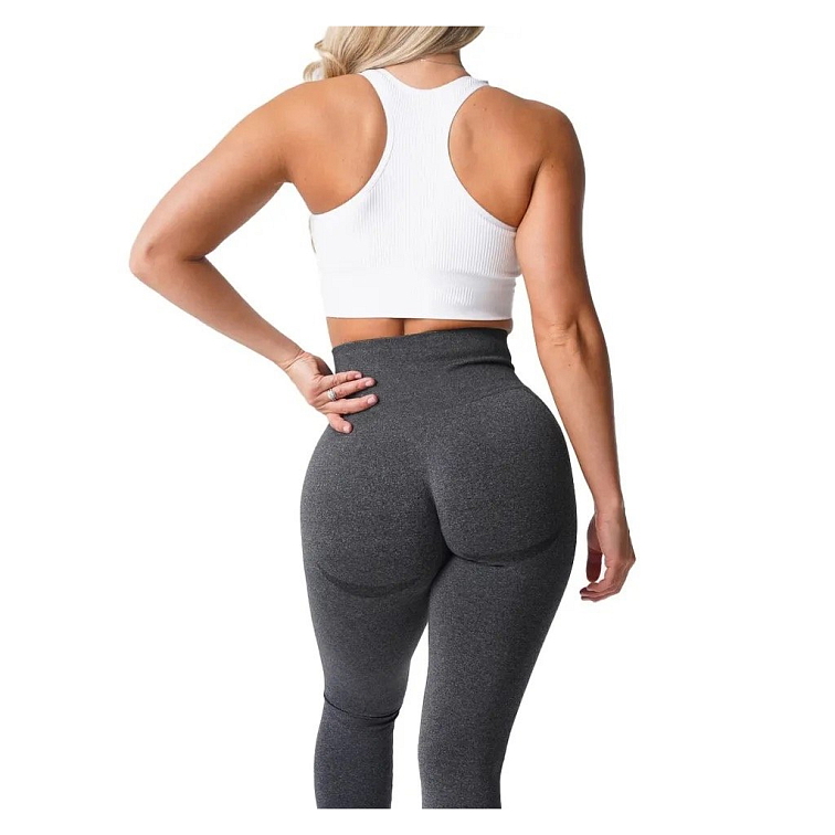 Fitness tmavo sivé legíny