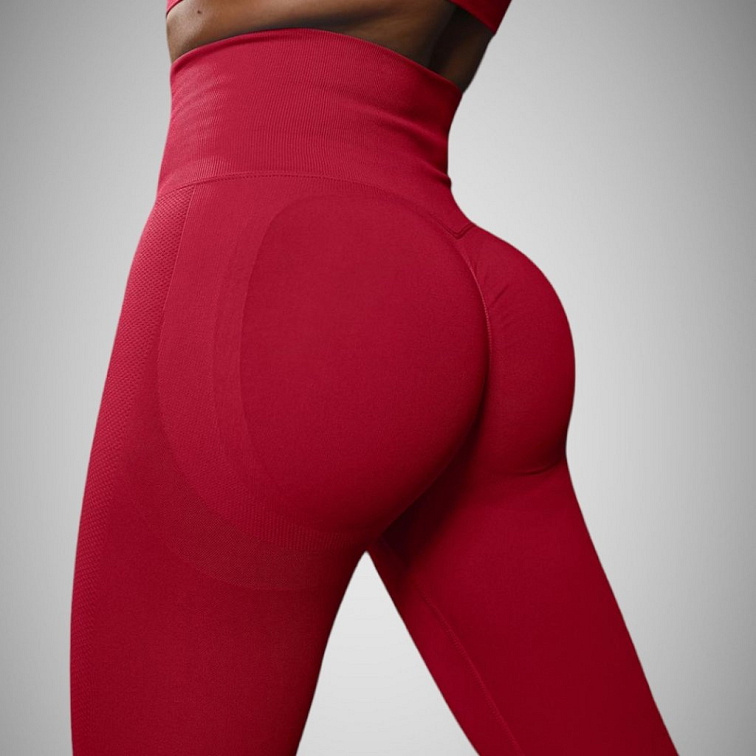 Push-up legíny neonová červená