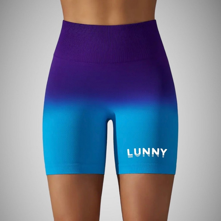 Push-up kraťasy ombré fialovo-modré