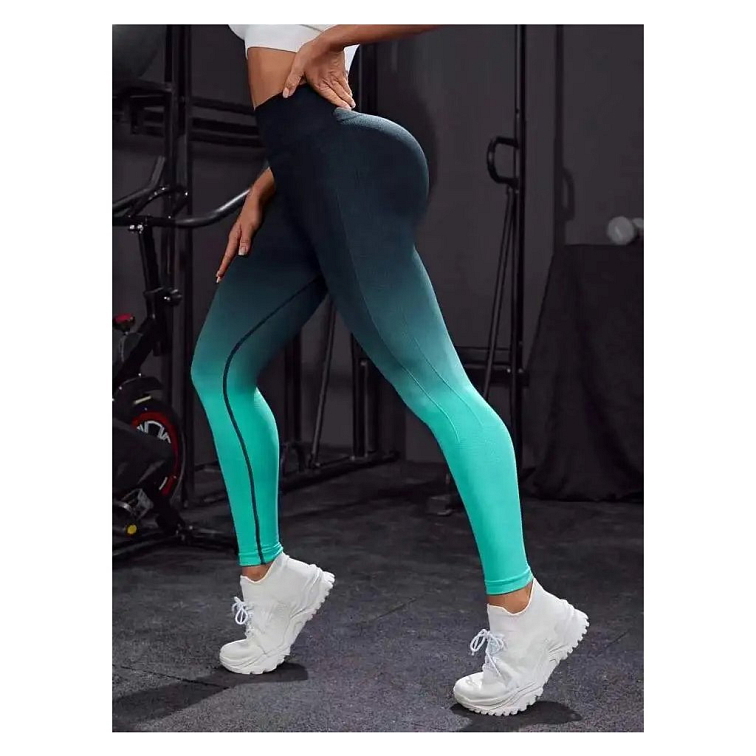 Push-up legíny black/green