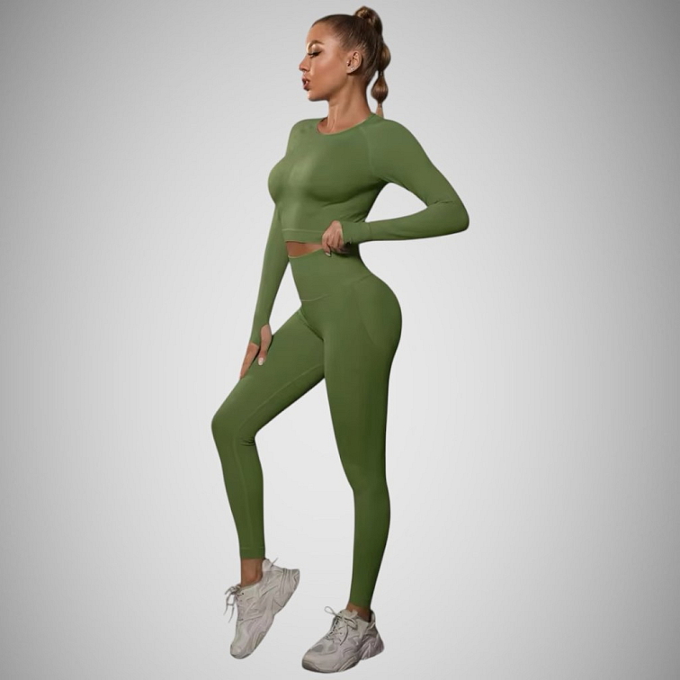 Push-up fitness set army zelený