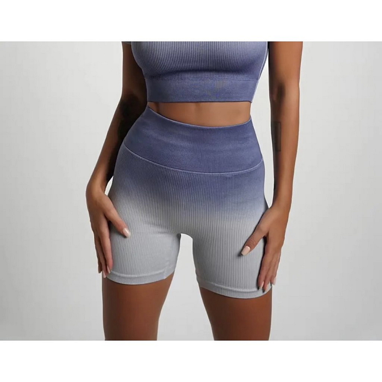 Push-up ombré modro biele kraťasy