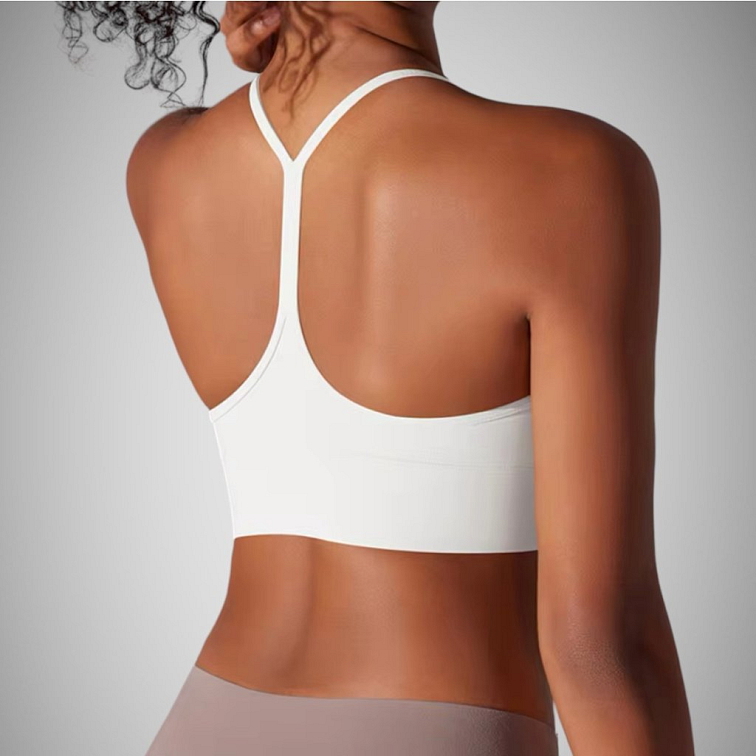Fitness top biely Strip