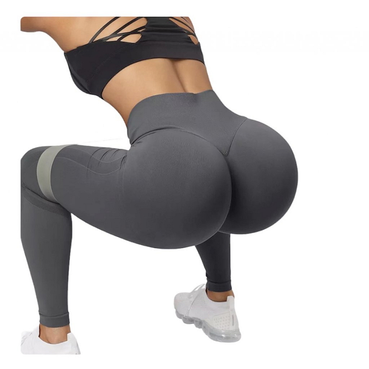 Tmavo sivé push-up legíny