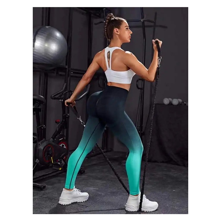 Push-up legíny black/green