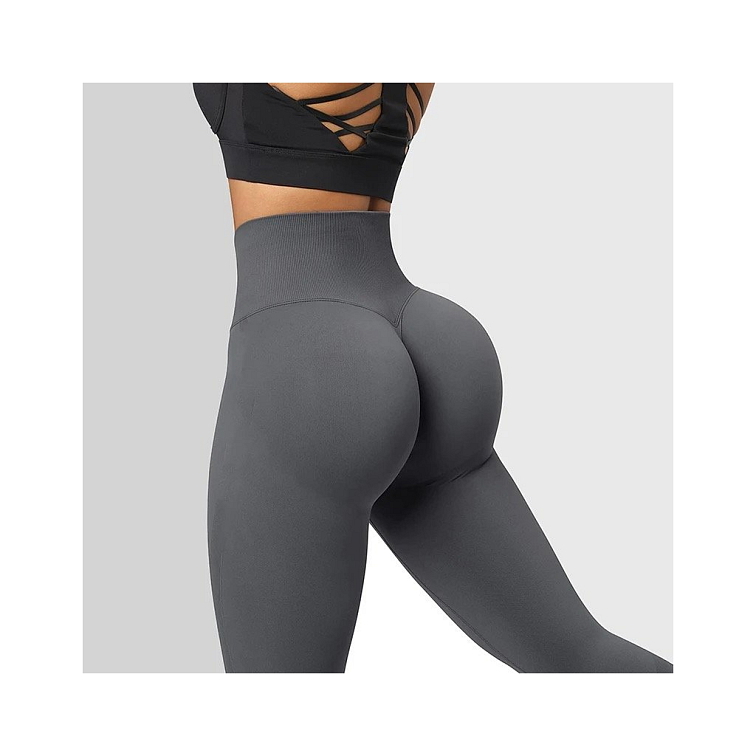 Tmavo sivé push-up legíny