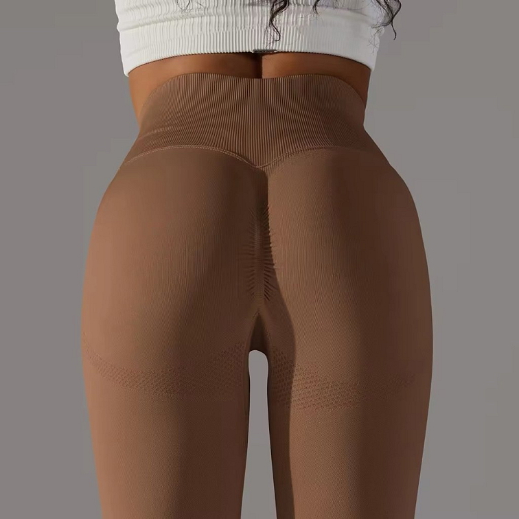 Push-up legíny tmavo hnedé