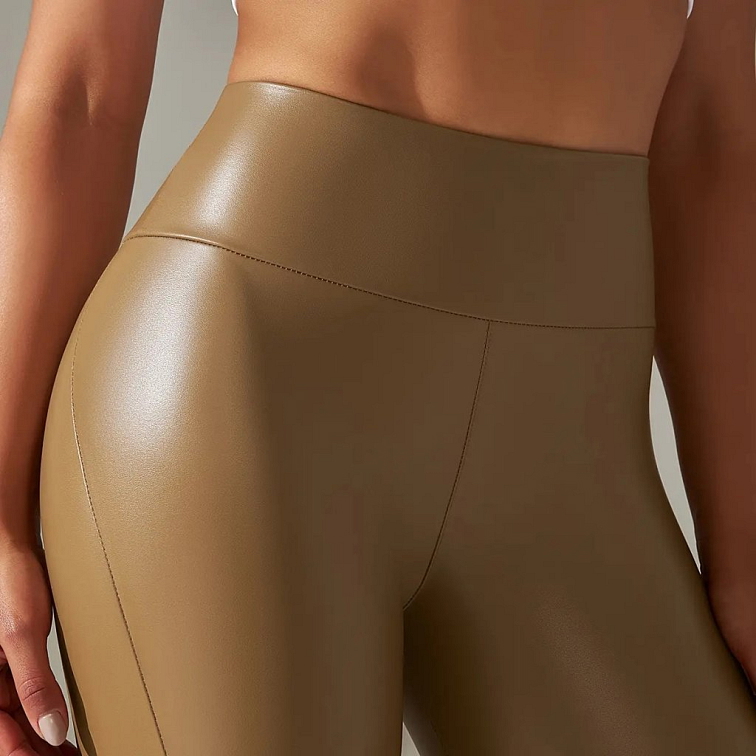 Kožené legíny hnedé