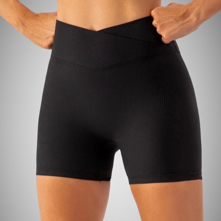 Vrúbkované kraťasy black
