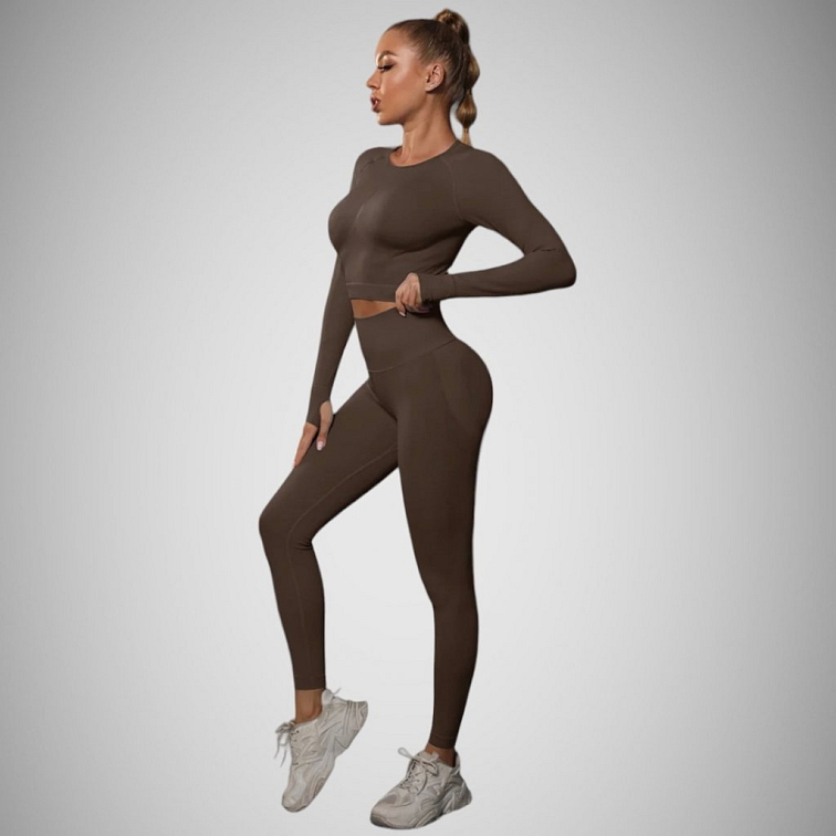 Push-up fitness set tmavo hnedý