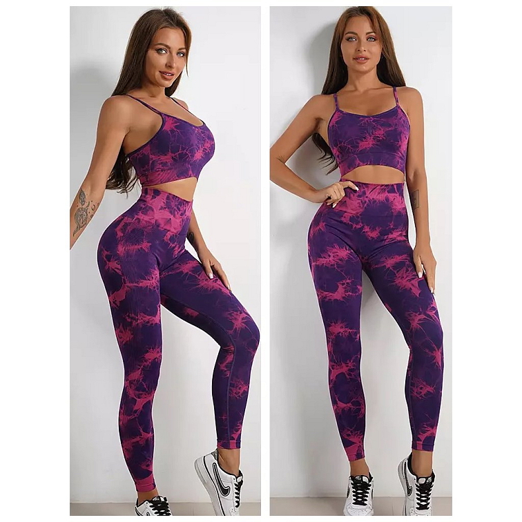 Mramorový fialovo-ružový set