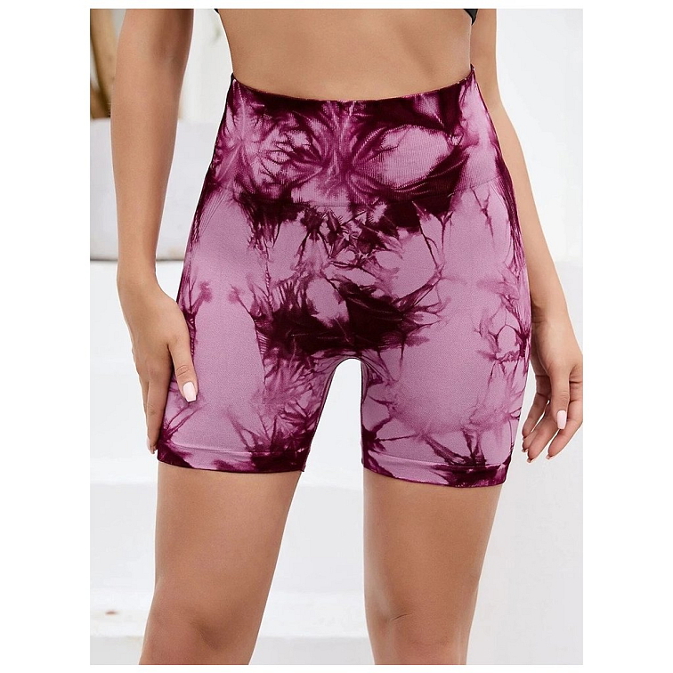 Push-up mramorové tmavo ružové kraťasy