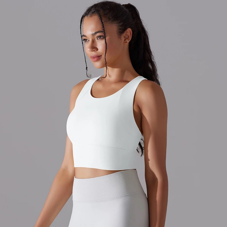 Push-up top biely