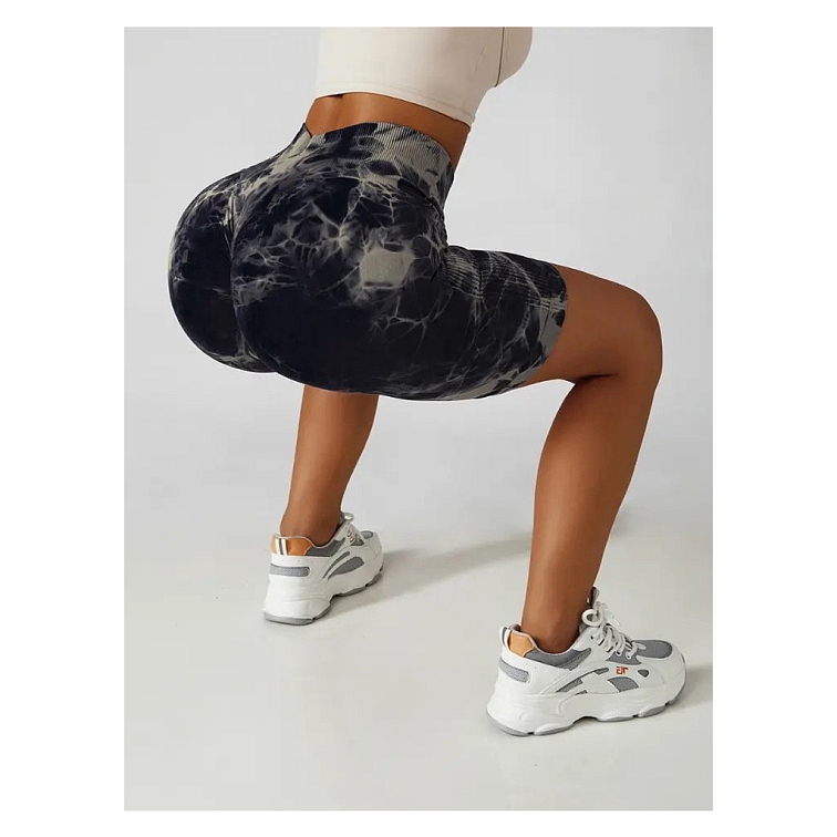 Push-up kraťasy black marble