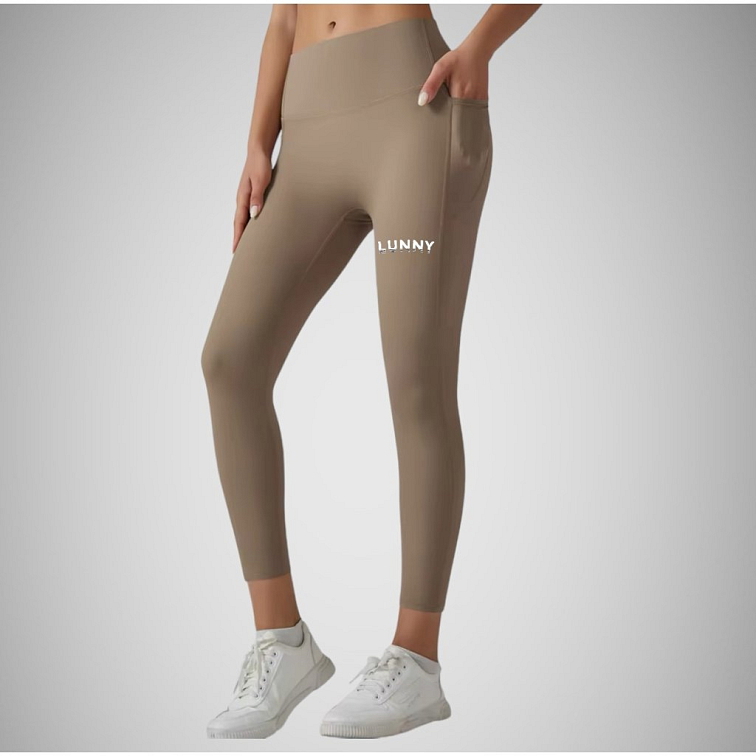 Hnedé legíny s vreckom Lunny