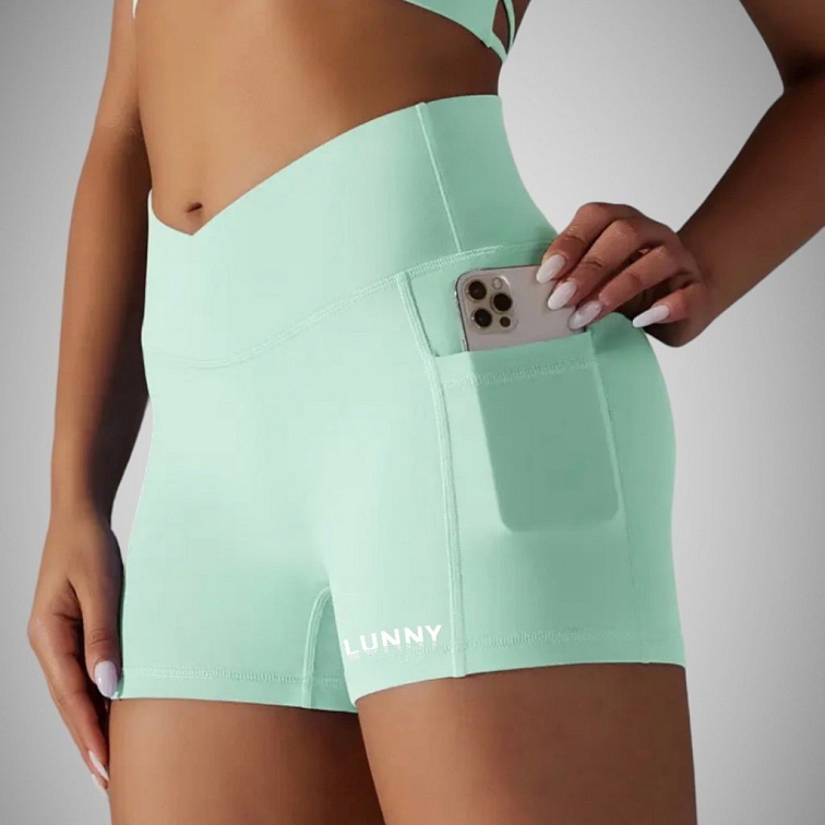 Push-up kraťasy s vreckom mentol