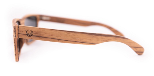 Fa napszemüveg Woodfi Wanderer zebra mintás