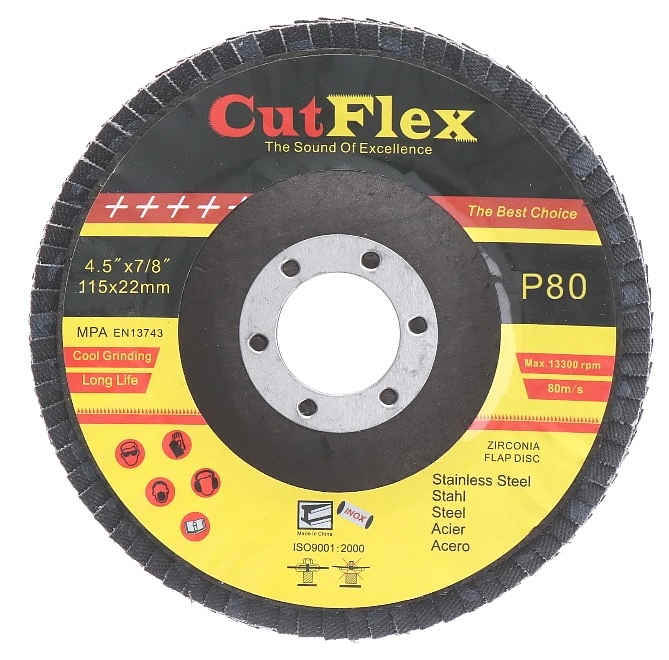 Brusný kotouč lamelový na ocel a nerez, 115x22,2mm