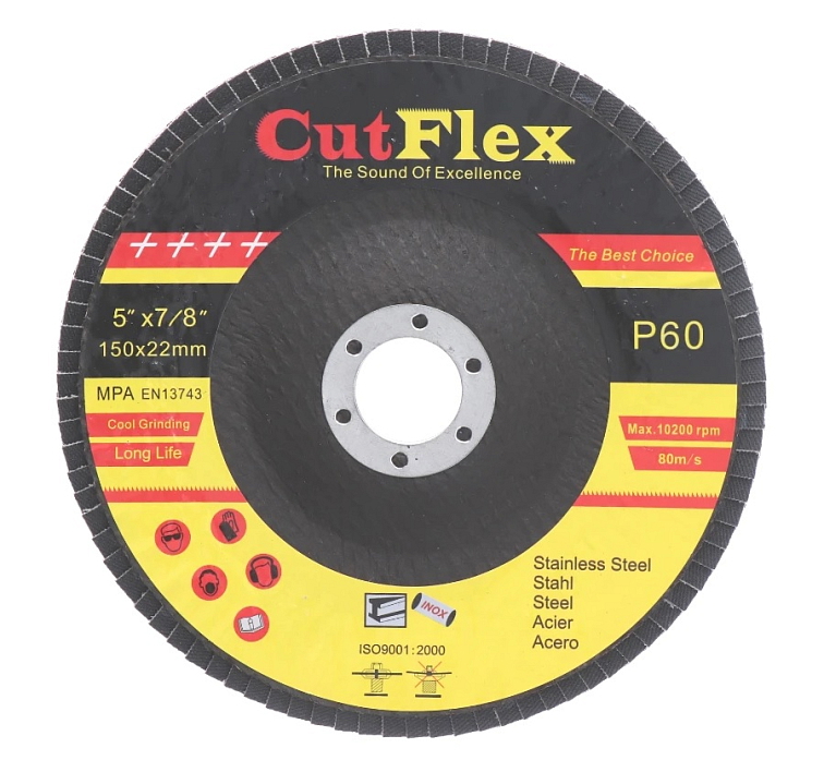 Brusný kotouč lamelový na ocel a nerez, 115x22,2mm