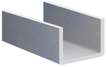 U profil délka=2000mm, 25x47x25x1,5mm, zinkovaný plech