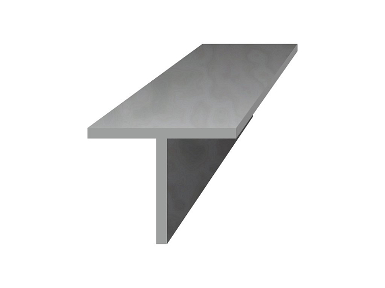 Tyč průřezu "T" 30x30x4mm, rovnoměrná, bez povrchové úpravy