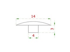 Záslepka PVC - krytka hlavičky šroubů M6 na nerezových držácích skla