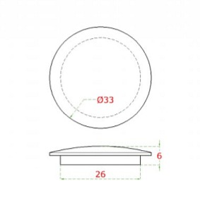 Plastová zátka šedá pro profil AL-L131-2.5, AL-L131-5, AL-L151-2.5 a AL-L151-5