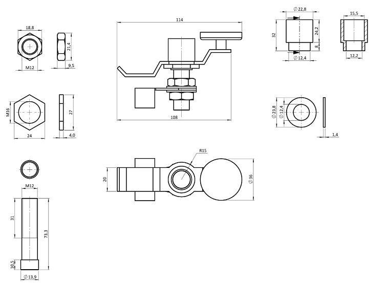 Magnetická zemnící svorka, 300A, síla: 40kg, neodymový