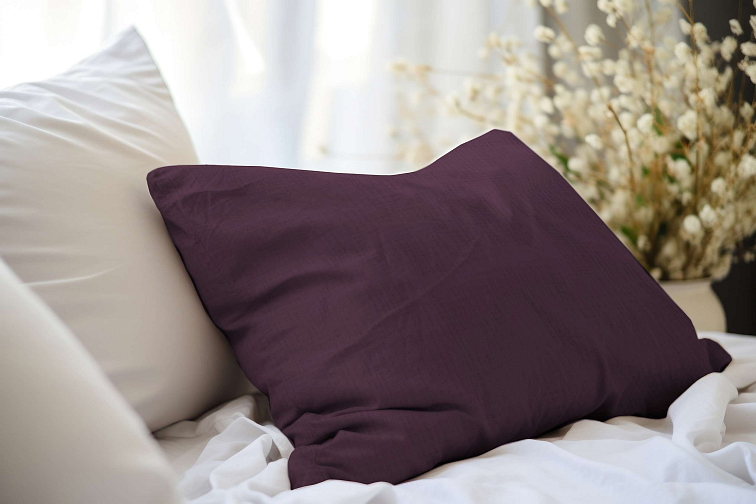 Mušelínová obliečka na vankúšik Claret