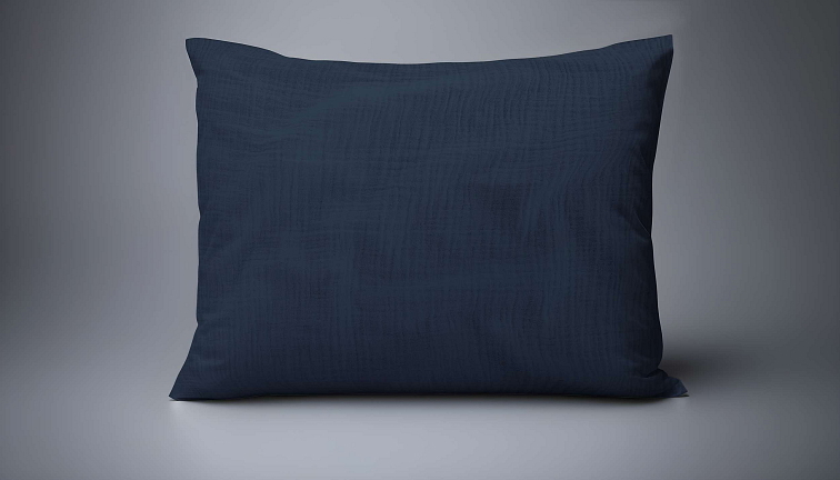 Mušelínová obliečka na vankúšik Dark navy