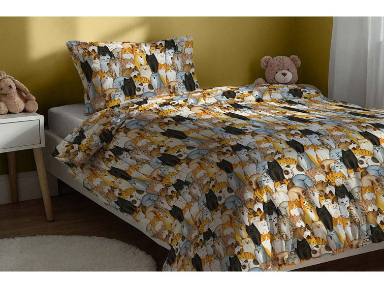 Bavlnené obliečky Mačky