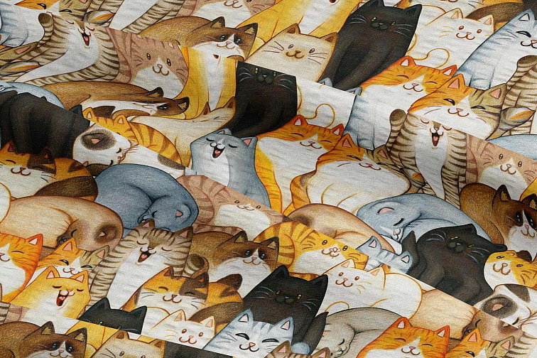 Krepové obliečky Mačky