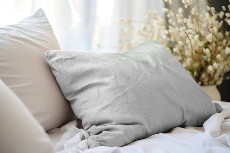 Mušelínová obliečka na vankúšik Silver